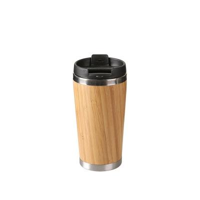 China 2022 Sustainable Hot Selling Stainless Steel Double-wall Thermos Vacuum Bamboo Water Bottle for sale