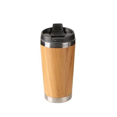 China 2022 Sustainable Hot Selling Stainless Steel Double-wall Thermos Vacuum Bamboo Water Bottle for sale