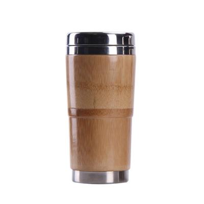 China 2022 Sustainable Hot Selling Stainless Steel Double-wall Thermos Vacuum Bamboo Water Bottle for sale