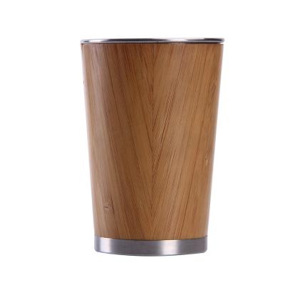 China 2022 Sustainable Hot Selling Stainless Steel Double-wall Thermos Vacuum Bamboo Water Bottle for sale