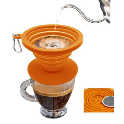 China Backpacking Sustainable Camping Travel Coffee Maker New Reusable Reusable Silicone Pour Over Coffee Spout for sale