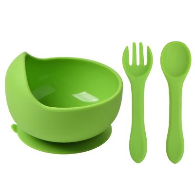 China Baby Kids Full Silicone Suction Bowl Spoon Free Multiple Fork Free Infant Tableware Feeding Set Color BPA Color BPA for sale