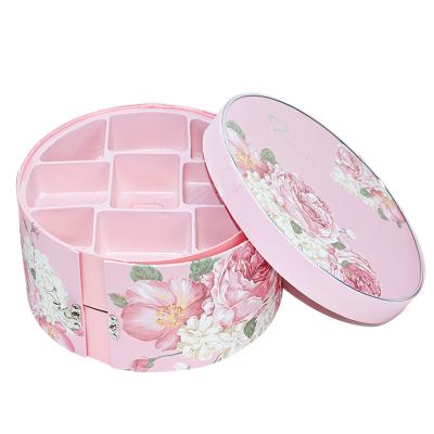 China Round Gift Box European Wholesale Recycled Customized Color Logo Size Hat Box Wedding Double Per Materials Manufacturers Candy Gift Hand Gift Box Empty for sale