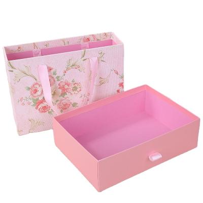 China 2021 Recycled Wholesale OEM/ODM Jahuy Materials Drawer Access Box Custom Color Printed Portable Cardboard Clothing Printed Logo Boxes Gift for sale