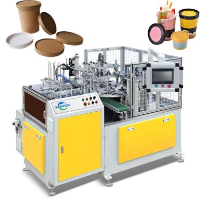 China Printing Shops New Full Automatic High Speed ​​Ice Cream Cup Paper Lid Making Machine for sale