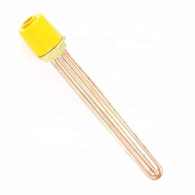 China Water heater copper heating element with thermostat boiler USES immersion flange heater flange heating tube to heat water for sale