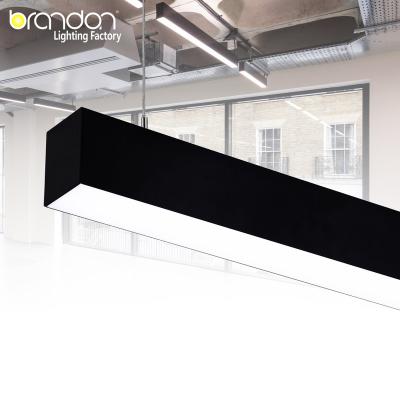 China Linear Light For Office Supermarket Aluminum Wall Linear Strip Pendant Lighting System Up-Down Recessed Linkable Led Linear Light for sale