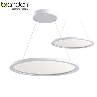 China Modern Indoor Lighting Up and Down Round Led Panel Pendant Light for Home Office Hotel Store for sale