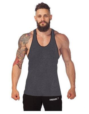 China Custom Anti-Shrink Mens Tank Top Fashion Fitness Workout Vests Muscle Sleeveless Male Gym Shirt for sale