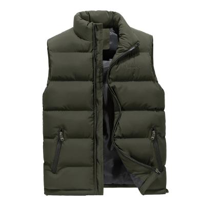 China Big Size 2021 Winter Men's Winter Vest Classic Anorak Sleeveless Solid Loose Casual Warm Jacket Anti-Wrinkle Male Work Vest For Men for sale