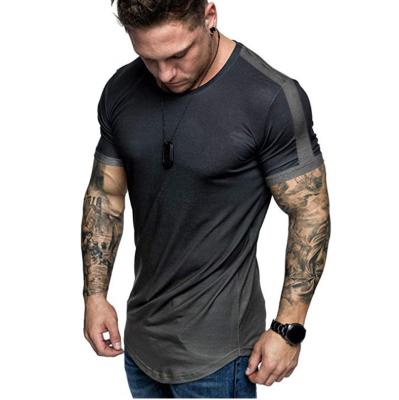 China 2021 Customized Mens Black Anti-Wrinkle 2021 Logo Men Fitness Sublimation Blank T-Shirt Sweat for sale