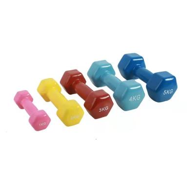 China 2021 Cheap Hot Selling Weight Training Vinyl Dumbbell Colorful Vinyl Coated Dumbbell Vinyl Dumbbell for sale