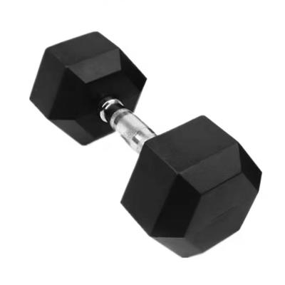 China Hot Selling Real Gym Dumbbell Dumbbells Hot Eco-Friendly Adjustable Black Rubber Barbell Dumbbells Adjustable Set Dumbbell for sale