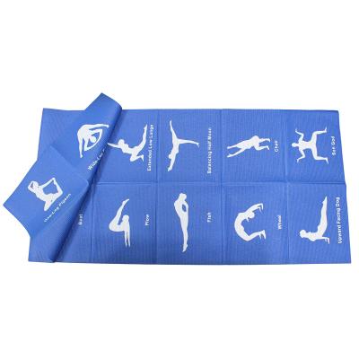 China Wholesale eco-friendly gym home workout pilates exercise fitness elastic non slip printed PVC yoga mat set for sale