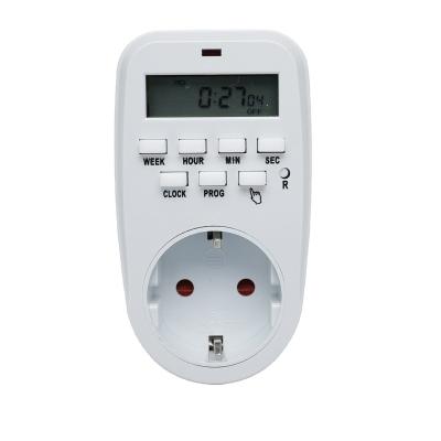 China Greenhouse or Hydroponics LED Display Electric Daily Weekly Timer Switch Socket Digital Plug-in Timer for sale