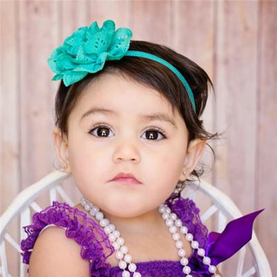 China Cloth Kids Hair Accessories 12 Colors Elastic Headband Cute Kids Flower Hair Band for sale