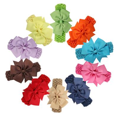 China Wholesale Hot Selling Baby Ribbon Hair Band Dovetail Bow Hair Accessories Ribbon Kids Headdress for sale