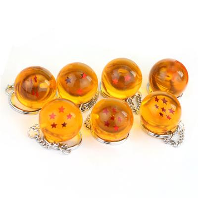 China Wholesale Promotional Hot Sale Metal Dragon Ball 4 Star Key Chain Ball Anime Acrylic Key Chain for sale