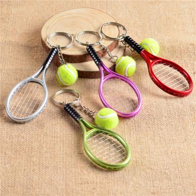 China Metal Sports Design Key Ring Creative Personalized Tennis Ball Key Chain For Best Small Gift for sale