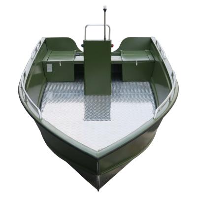 China 2022 5.5m Aluminum All Aluminum Welded Jon Boat With Aluminum Steering Side Console Fishing Boat For Sale for sale