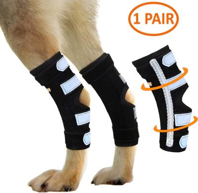 China Viable Canine Dog Leg Hock Back Joint Wrap Protects Wrapped While Healing Dog Compression Brace Pair for sale