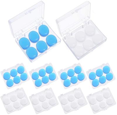 China Safety\Soft\Comfortable Reusable Silicone Ear Plugs, Waterproof Noise Canceling Ear Plugs For Sleeping, Shooting, Airplanes, Concerts, Mowing for sale