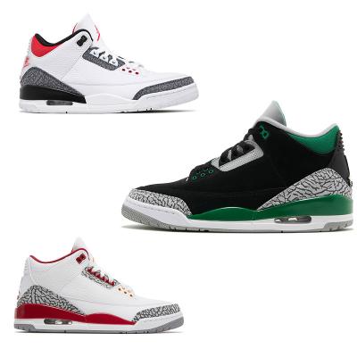 China Cushioning high quality jordans 3 retro basketball style men's and women's basketball sneakers unc other fashionable shoes for sale