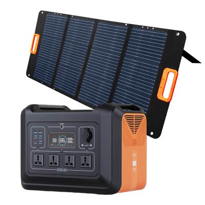 China Type C System Portable Power Station With Solar Panel Generator for sale