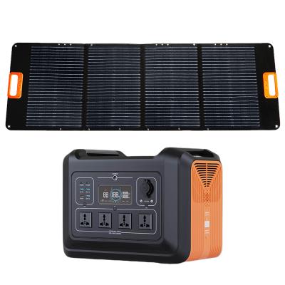 China C Type Portable Solar Generator 600w 1200w 1800w 2400w 220v Lithium Battery Power Bank Portable Solar Station 1000w for sale