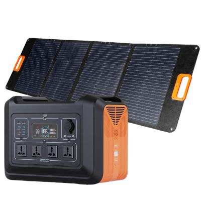 China C 2400W Type Pure Sine Wave 220V Generator Lifepo4 Solar Power Outdoor Solar Power Bank Portable Power Station For Camping for sale