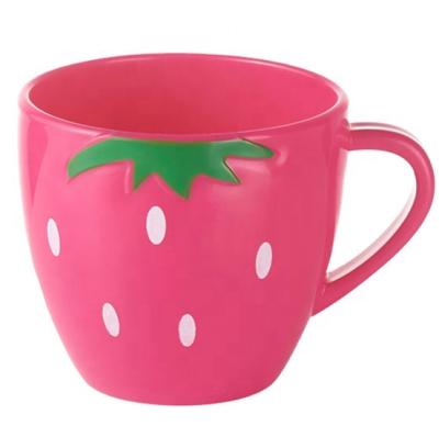 China Household Product Mold Cheap Household Cartoon Strawberry Cup Baby Toothbrush Plastic Cup For Washroom Baby Drinks Cup Injection Mold Factory for sale