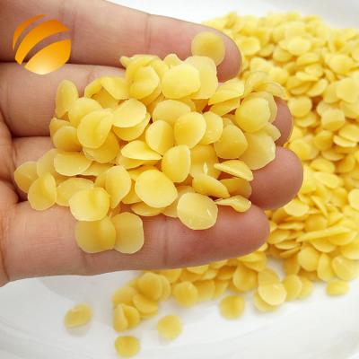 China Honey Bee Wax Pellets Cosmetic 100% Organic Grade Yellow Beeswax Pellet for sale