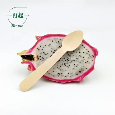 China 14cm Biodegradable Hot Sale Promotional Birchwood Eco-Friendly Disposable Wooden Spoon for sale