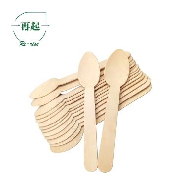 China 14cm Or 140mm Birch Wood Biodegradable Eco-friendly Disposable Biodegradable Wooden Cutlery for sale