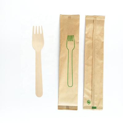 China 16cm Biodegradable Biodegradable Disposable Birch Wood Bifurcate Individually Paper Wrapped for sale