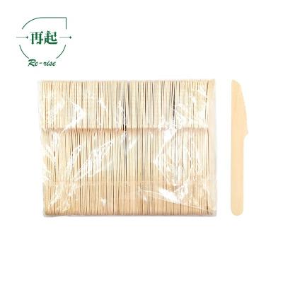 China Eco-friendly Biodegradable Biodegradable Food Grade Birch Wood Sturdy Disposable Wooden Knives One Time for sale