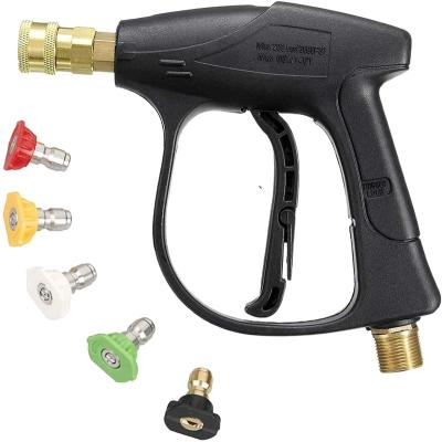 China Variable Flow Control High Pressure Water Gun With 5 Color Quick Connect Seals Gun Nozzle Tips High Pressure Water Gun power pressure for sale