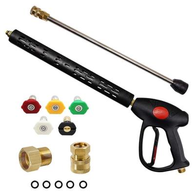 China Variable Flow Control High Pressure Gasket Gun with Extension Wand Water Jet Car Wash Garden Cleaner Tool Power Gasket Gun Watering Sprayer 16 inches for sale