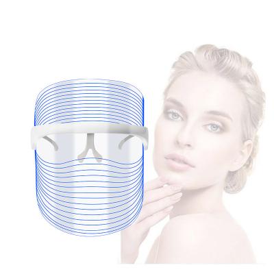 China Dye Removal Radio Massage Therapy 3 Color Photon Face Mask Facial Light Transmissible Skin Led Face Beauty Equipment for sale