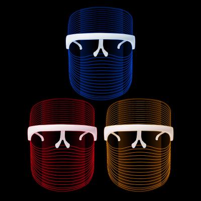 China Pigment Removal Face Beauty Equipment Portable Led Light Therapy Mask Professional Beauty Salon Equipment 3 Color Led Light Therapy Mask for sale