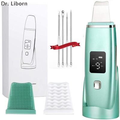 China Ultrasonic Deep Cleansing Blackhead Acne Sonic Massage Skin Spatula Remove Skin Scrubber Face Lifting Tightening Beauty Skin Care Tools for sale