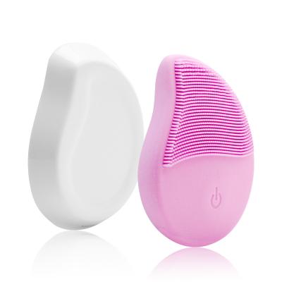 China Mini Electric Facial Cleansing Brush Acne Treatment Wholesale Silicone Sonic Face Cleaner Deep Pore Skin Massager Face Cleansing Brush for sale