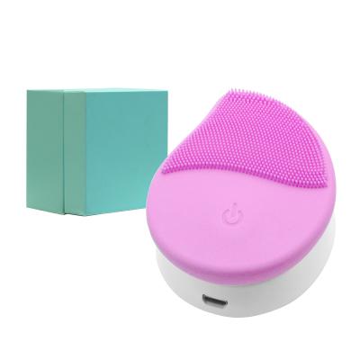 China Mini Electric Facial Cleansing Brush Private Label Acne Treatment Detergent Silicone Waterproof Facial Brush for sale