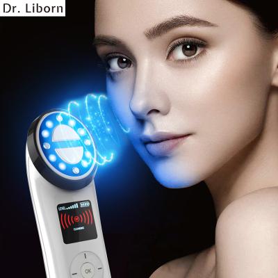 China Wrinkle Remover Radio Frequency Machine LED Photon Skin Care Device Face Lifting Tighten Wrinkle Removal Eye Care Facial Skin Tightening Machine for sale