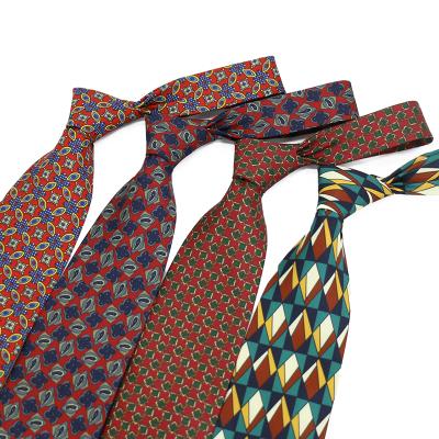 China 100% Polyester Fashion Classic High Quality Polyester Men's Retro Printed Ties For Men for sale