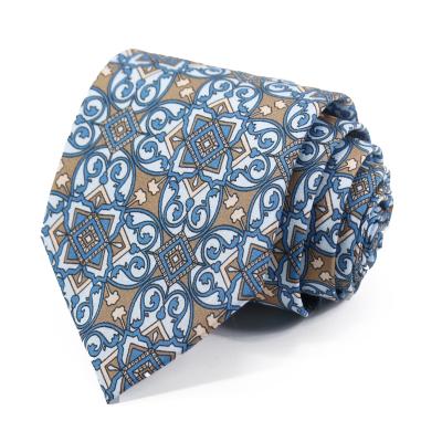 China Customizable 100% Polyester High Quality Classic Mens Fashion Tie Printed Tie Custom With Logo for sale