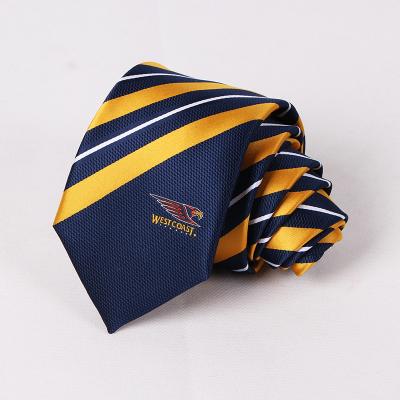 China Custom Made Mens Fashion High Quality Silk Polyester Cotton Tie Ties With Logo DZ-015 for sale