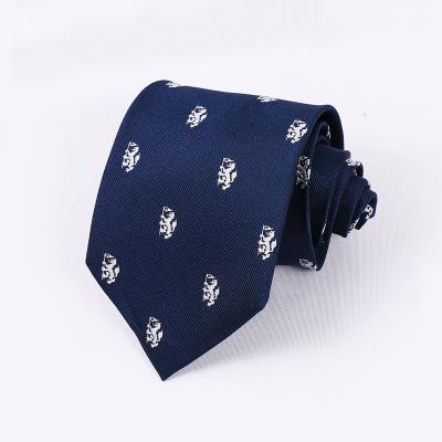 China Custom Mens Necktie Fashion Polyester High Quality Jacquard Woven Silk Ties With Logo DZ-028 for sale