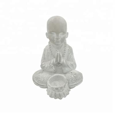 China ORIENTAL Chinese Handmade Decorative Baby Buddha Statue Concrete Buddha Statues With Candle Holder for sale