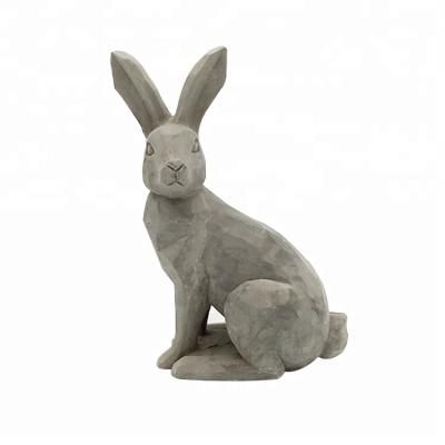 China Eco Friendly Custom Made Cement Rabbit Statues Garden Small Animal Statues for sale